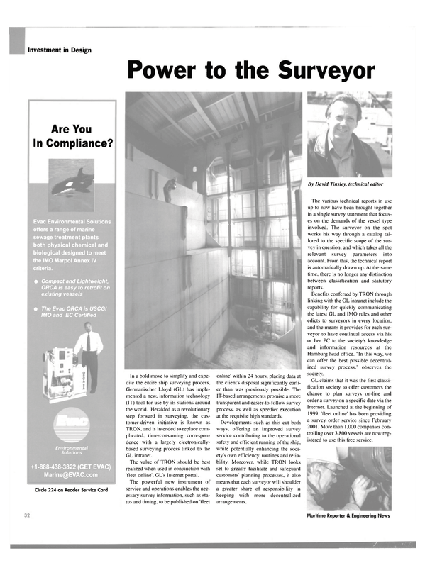 Maritime Reporter Magazine, page 32,  Aug 2003