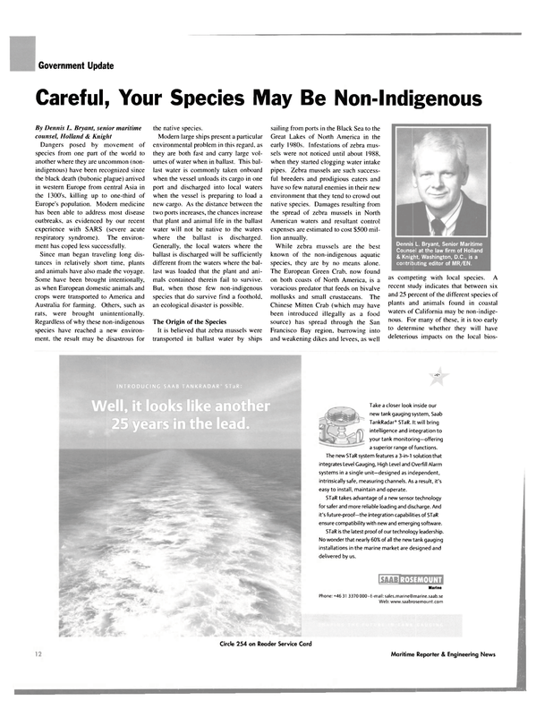 Maritime Reporter Magazine, page 12,  Sep 2003