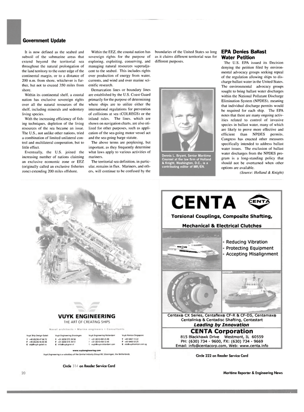 Maritime Reporter Magazine, page 22,  Oct 2003