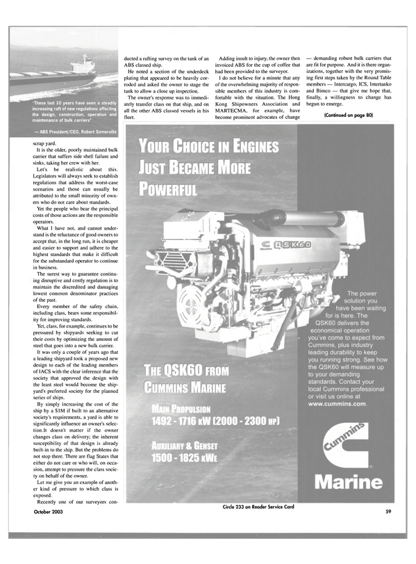 Maritime Reporter Magazine, page 61,  Oct 2003