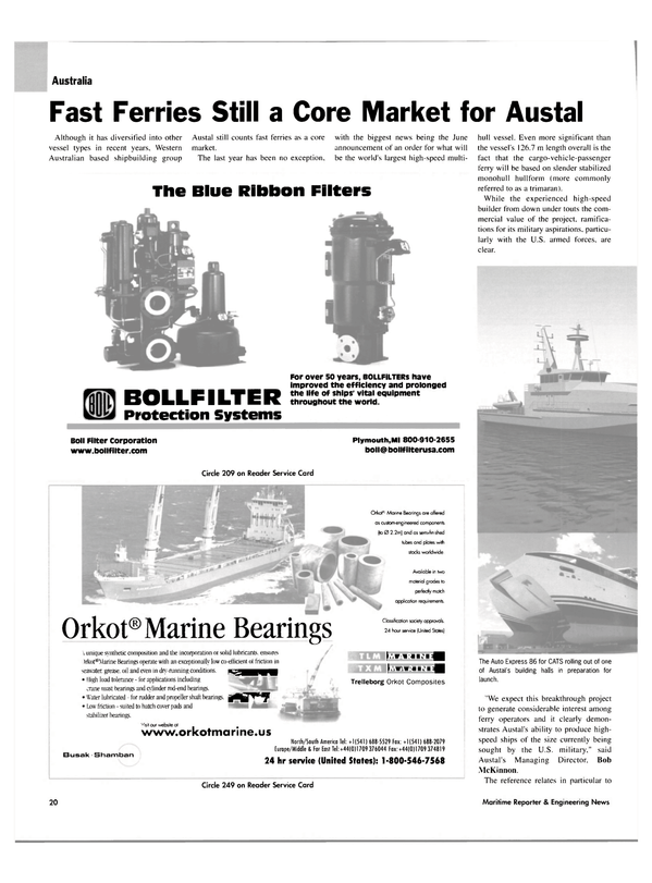 Maritime Reporter Magazine, page 20,  Jan 2004