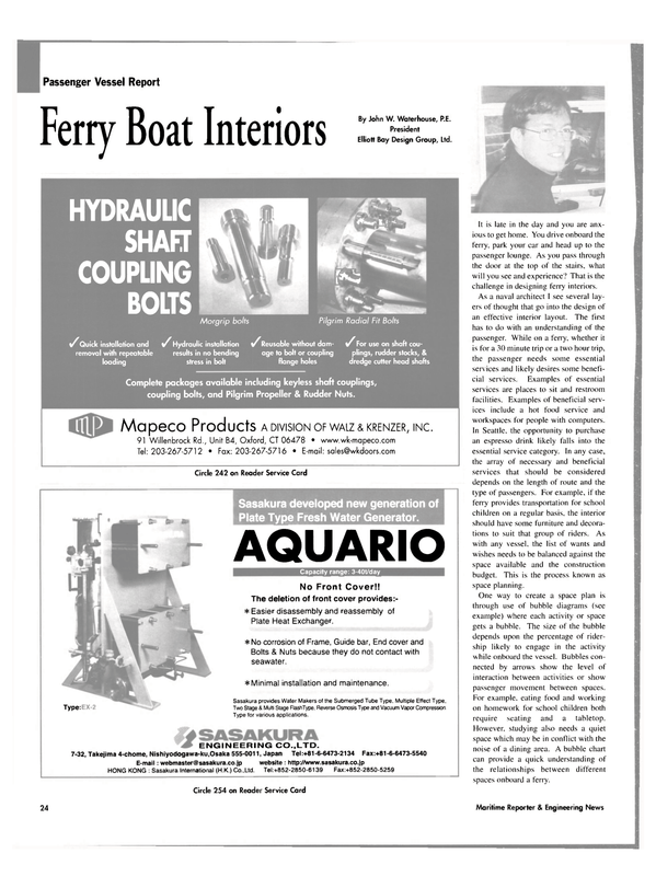 Maritime Reporter Magazine, page 24,  Jan 2004
