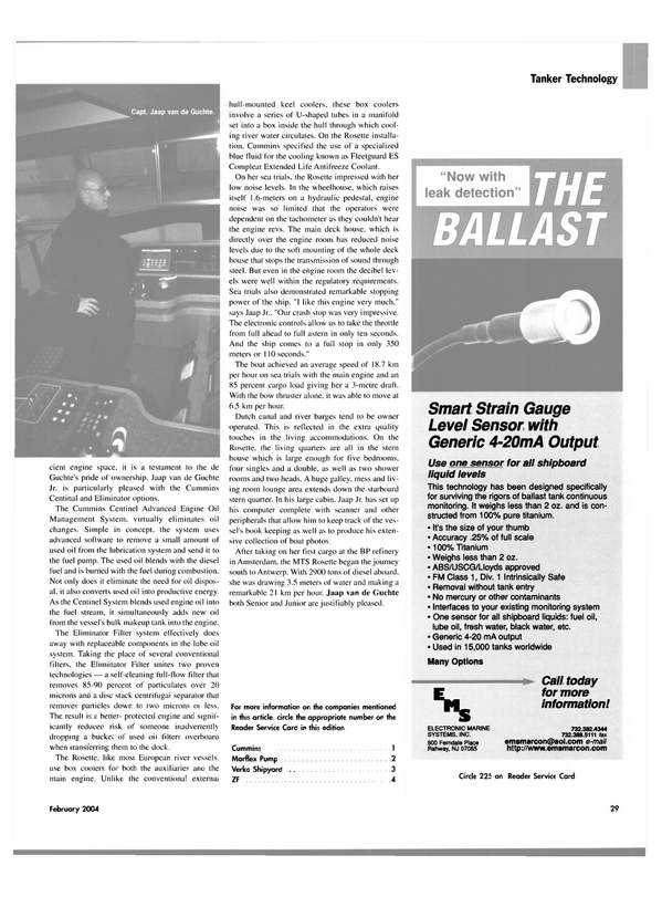 Maritime Reporter Magazine, page 34,  Feb 2004