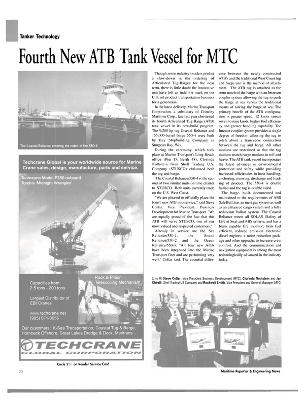 Maritime Reporter Magazine, page 35,  Feb 2004