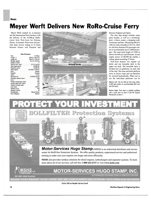 Maritime Reporter Magazine, page 10,  Apr 2004