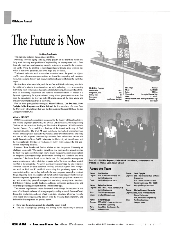 Maritime Reporter Magazine, page 30,  Apr 2004