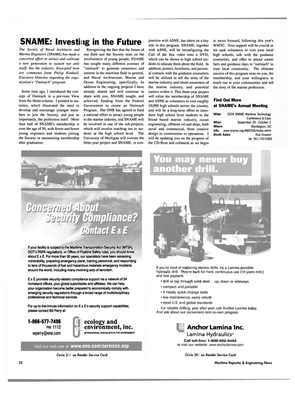 Maritime Reporter Magazine, page 34,  Apr 2004