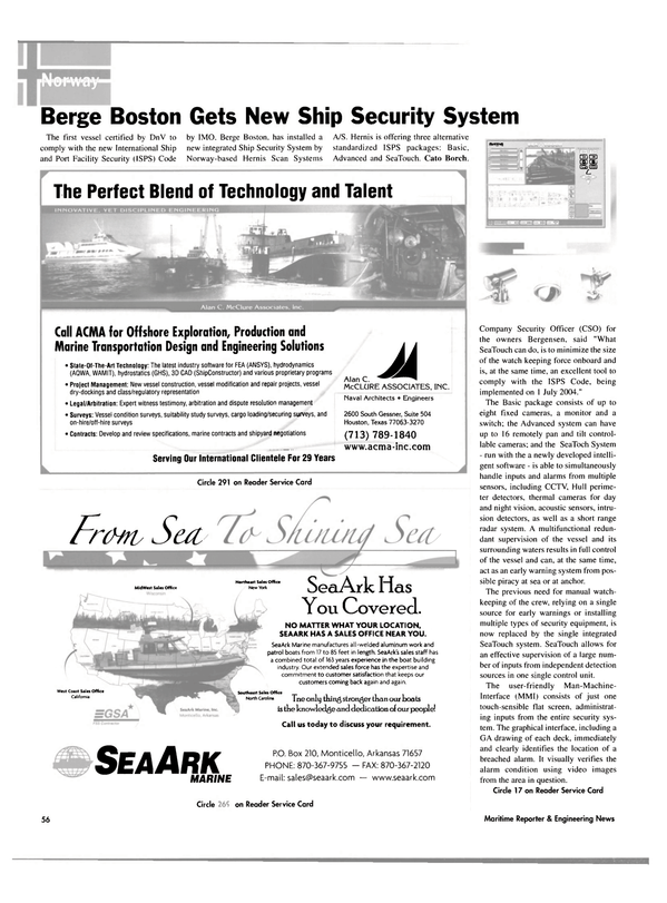 Maritime Reporter Magazine, page 60,  Apr 2004