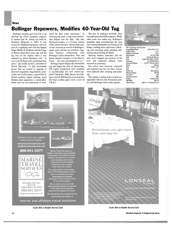Maritime Reporter Magazine, page 14,  Jun 2004