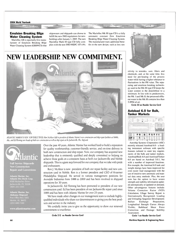 Maritime Reporter Magazine, page 44,  Jun 2004