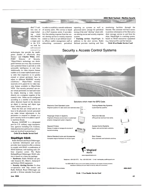 Maritime Reporter Magazine, page 63,  Jun 2004