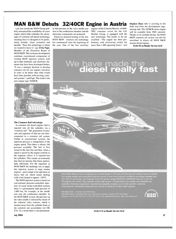 Maritime Reporter Magazine, page 37,  Jul 2004