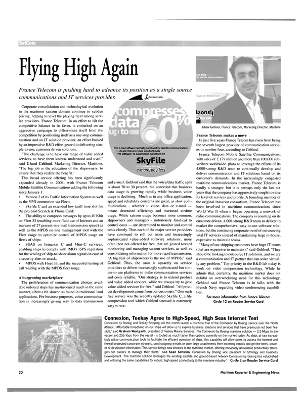 Maritime Reporter Magazine, page 20,  Aug 2004