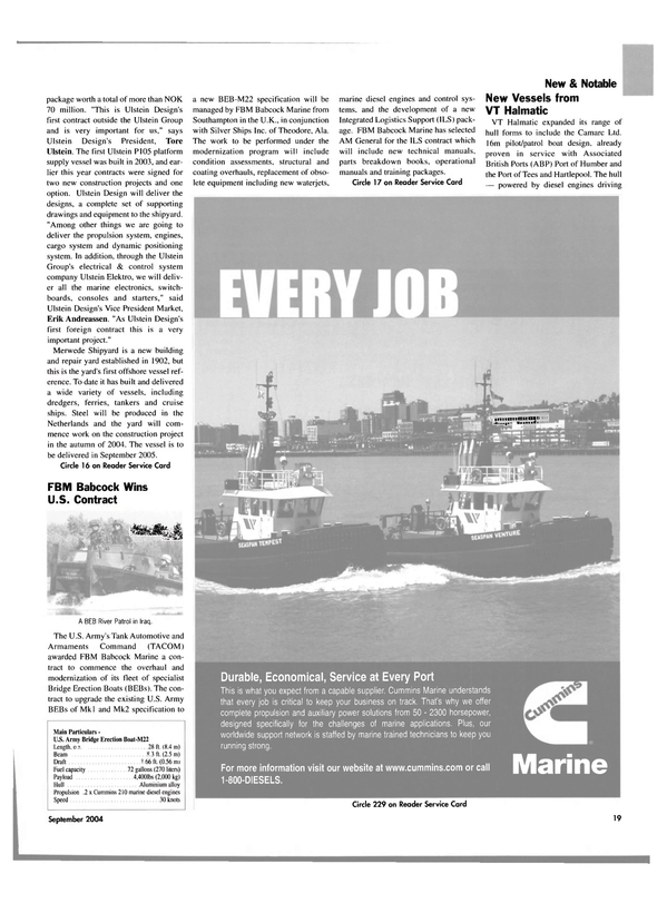 Maritime Reporter Magazine, page 20,  Sep 2004