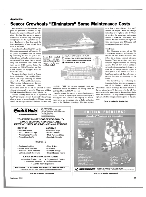 Maritime Reporter Magazine, page 50,  Sep 2004