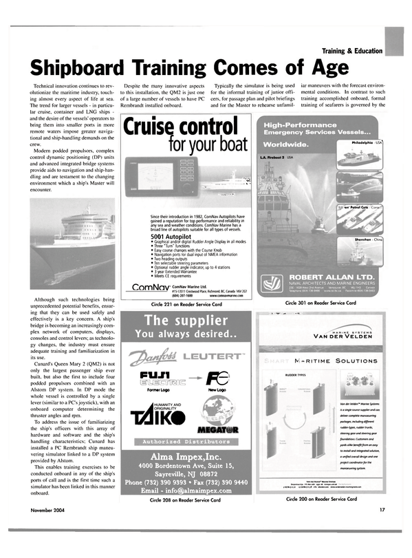 Maritime Reporter Magazine, page 17,  Nov 2004