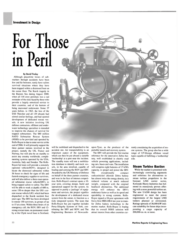 Maritime Reporter Magazine, page 50,  Nov 2004