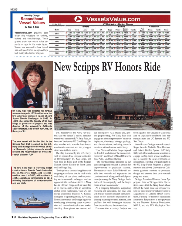 Maritime Reporter Magazine, page 10,  May 2013