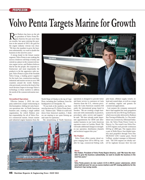 Maritime Reporter Magazine, page 46,  May 2013