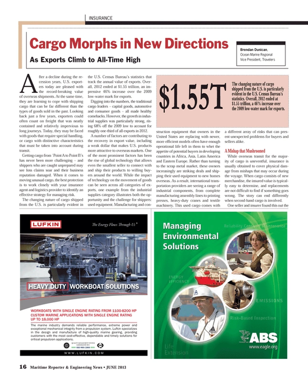 Maritime Reporter Magazine, page 16,  Jun 2013