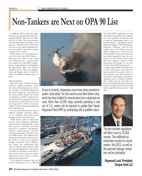 Maritime Reporter Magazine, page 26,  Jun 2013
