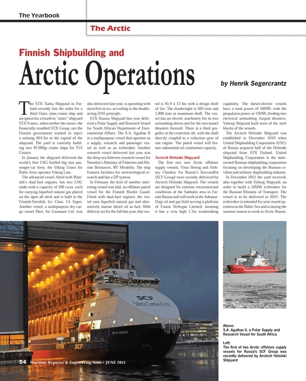 Maritime Reporter Magazine, page 54,  Jun 2013