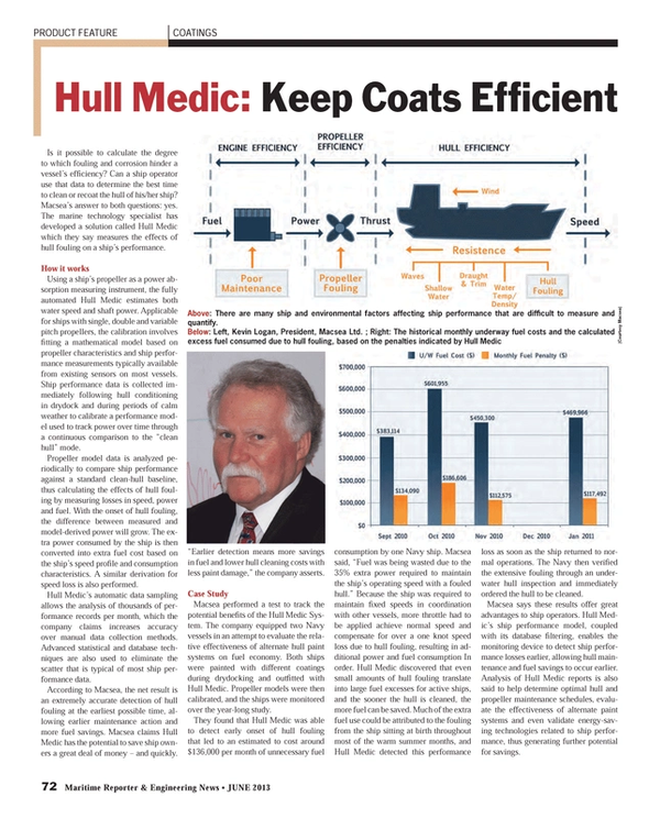 Maritime Reporter Magazine, page 72,  Jun 2013