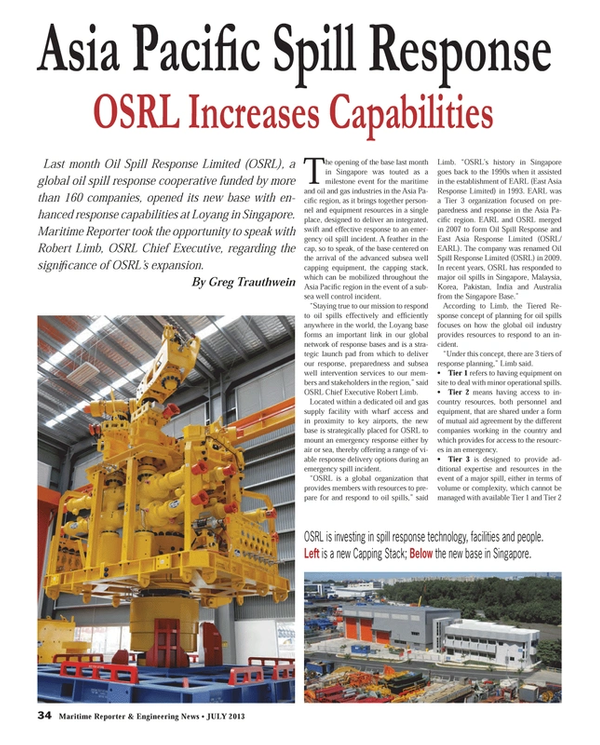 Maritime Reporter Magazine, page 34,  Jul 2013