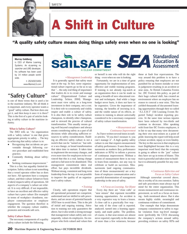 Maritime Reporter Magazine, page 20,  Oct 2013