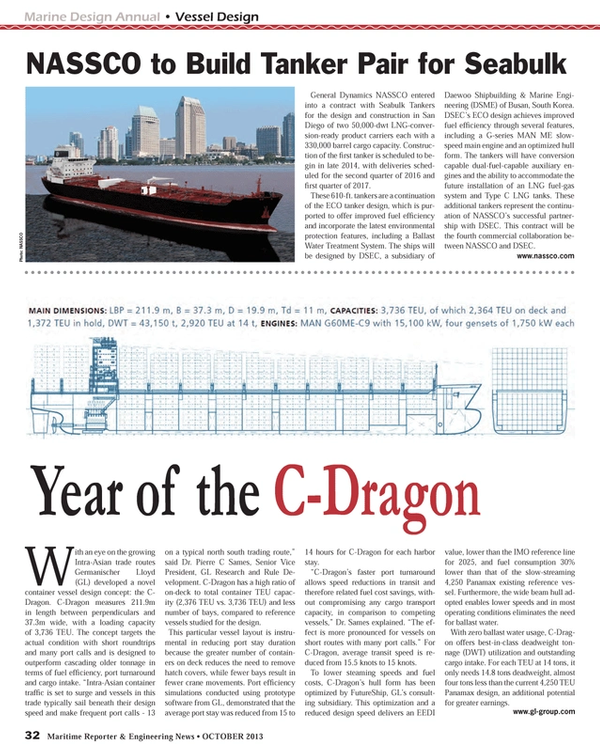 Maritime Reporter Magazine, page 32,  Oct 2013