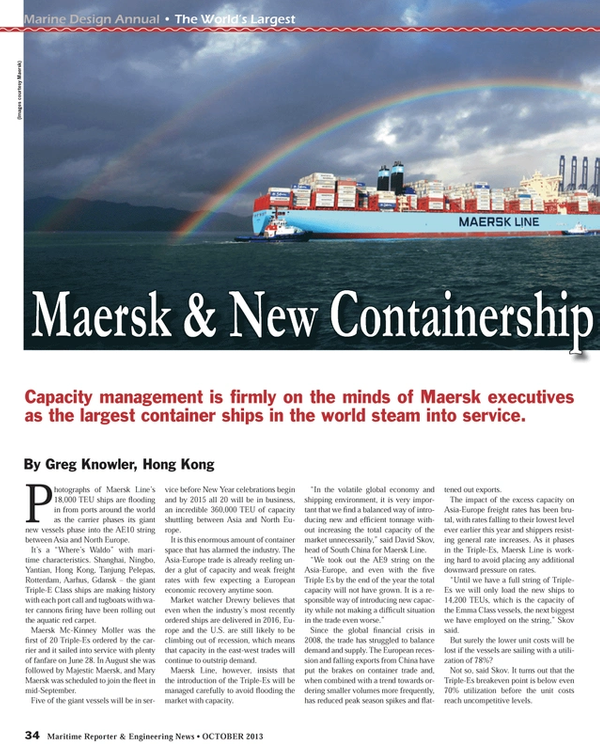 Maritime Reporter Magazine, page 34,  Oct 2013