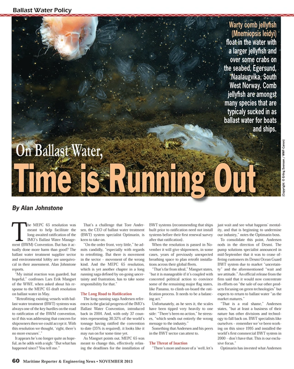 Maritime Reporter Magazine, page 60,  Nov 2013