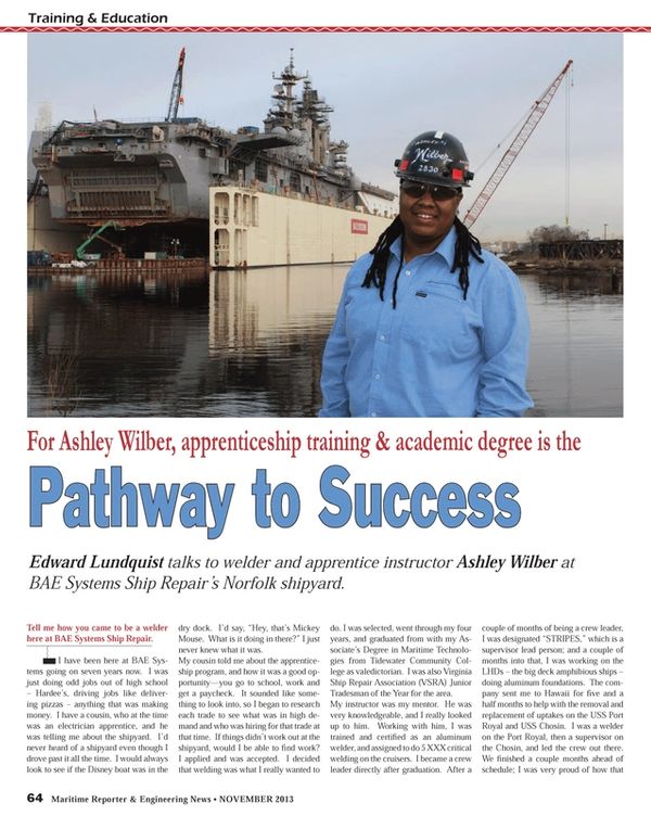 Maritime Reporter Magazine, page 64,  Nov 2013