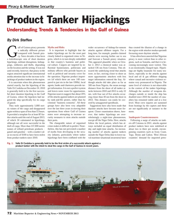 Maritime Reporter Magazine, page 72,  Nov 2013