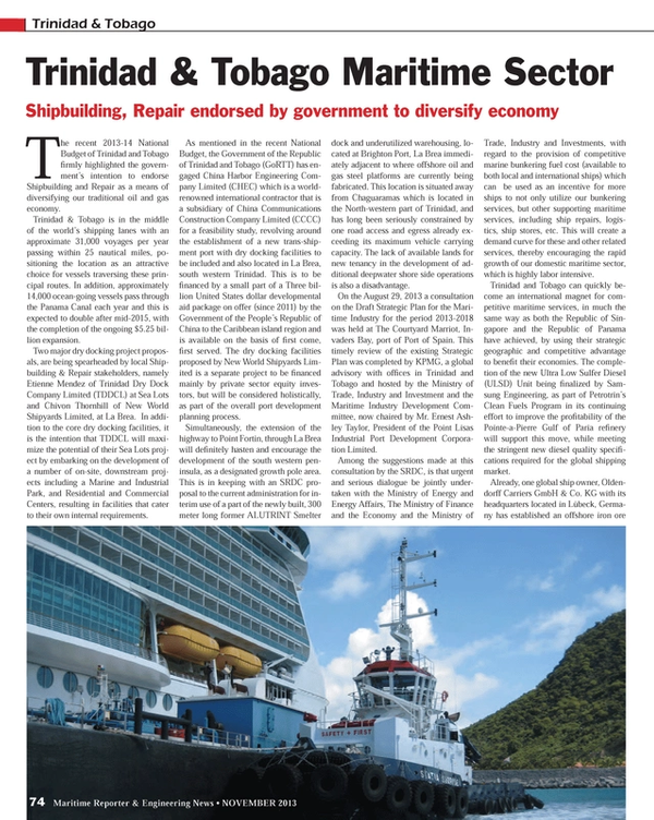 Maritime Reporter Magazine, page 74,  Nov 2013