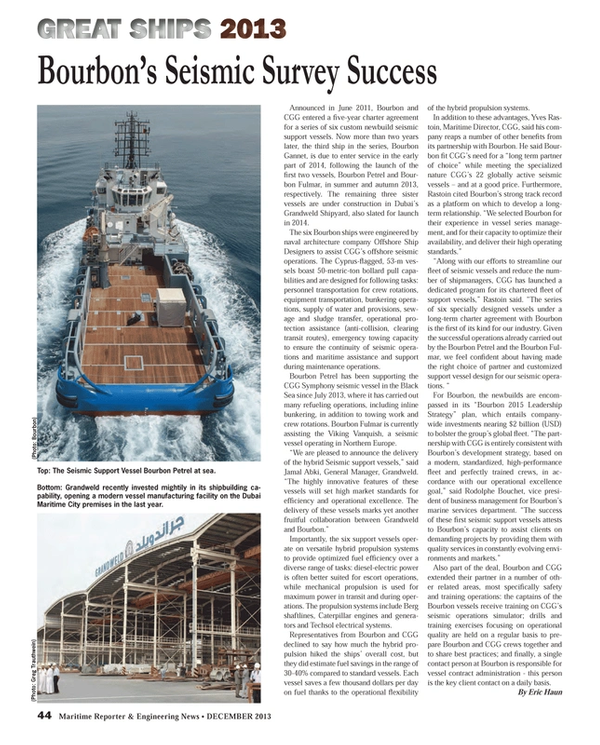 Maritime Reporter Magazine, page 44,  Dec 2013