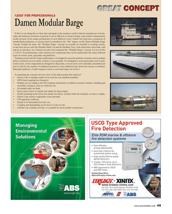 Maritime Reporter Magazine, page 49,  Dec 2013