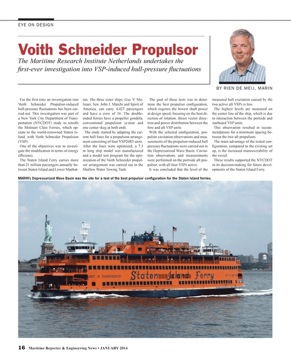 Maritime Reporter Magazine, page 16,  Jan 2014