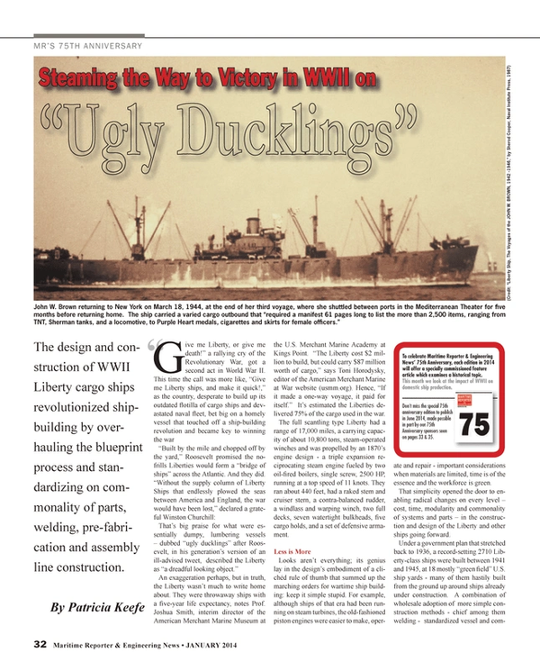 Maritime Reporter Magazine, page 32,  Jan 2014