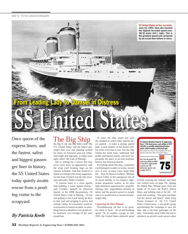 Maritime Reporter Magazine, page 32,  Feb 2014