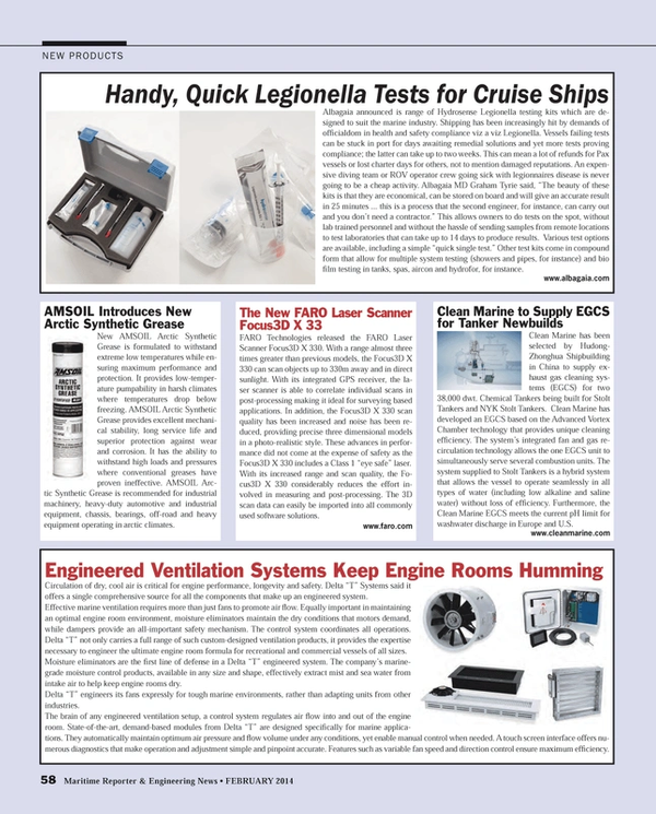 Maritime Reporter Magazine, page 58,  Feb 2014