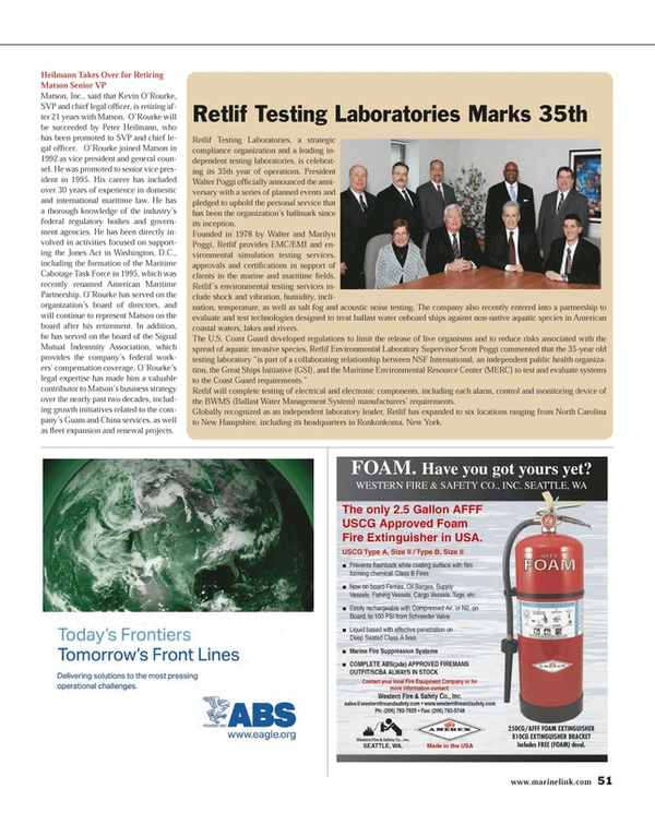 Maritime Reporter Magazine, page 51,  Mar 2014