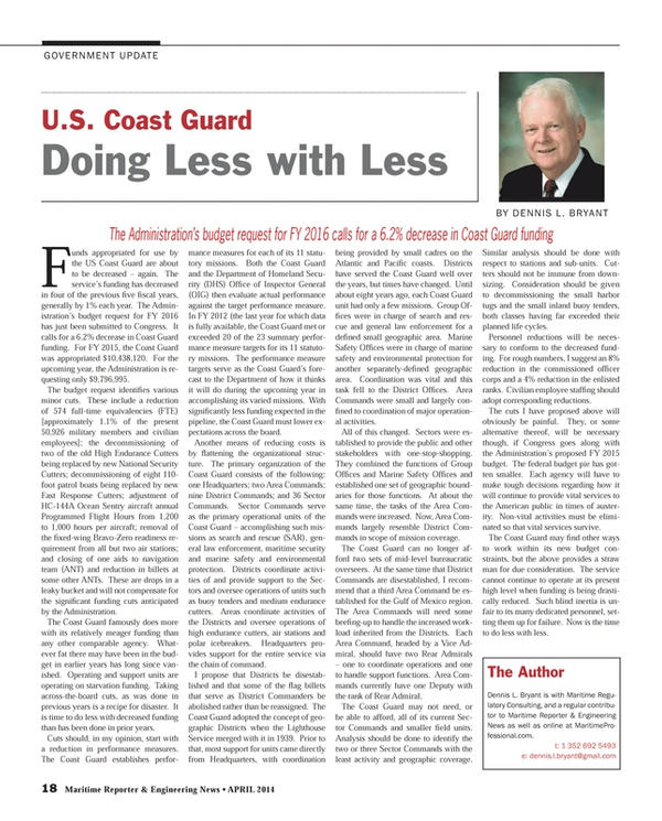 Maritime Reporter Magazine, page 18,  Apr 2014