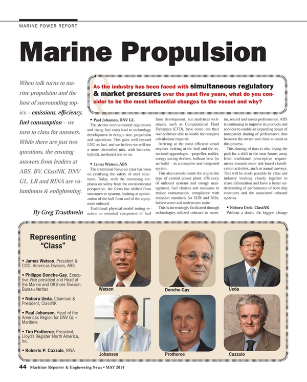 Maritime Reporter Magazine, page 44,  May 2014