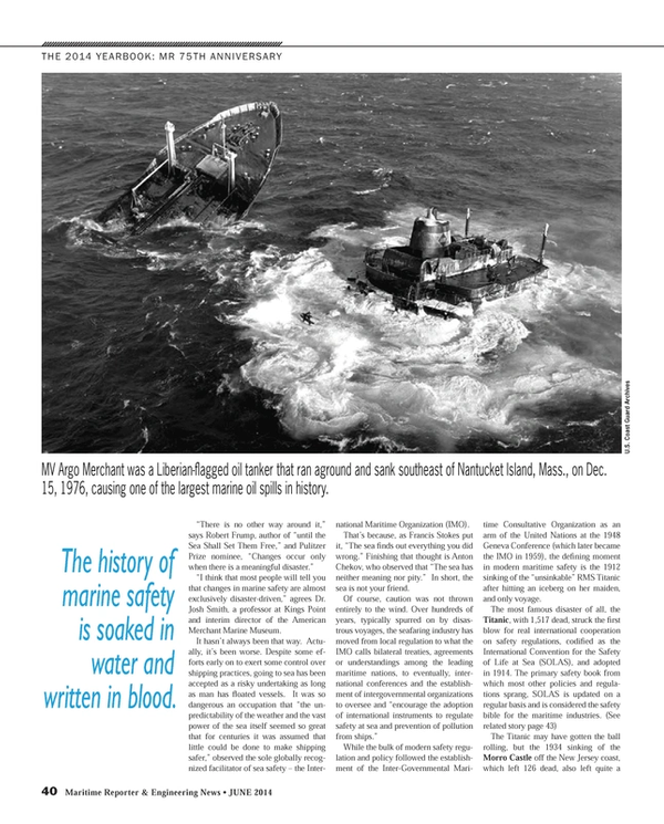 Maritime Reporter Magazine, page 40,  Jun 2014