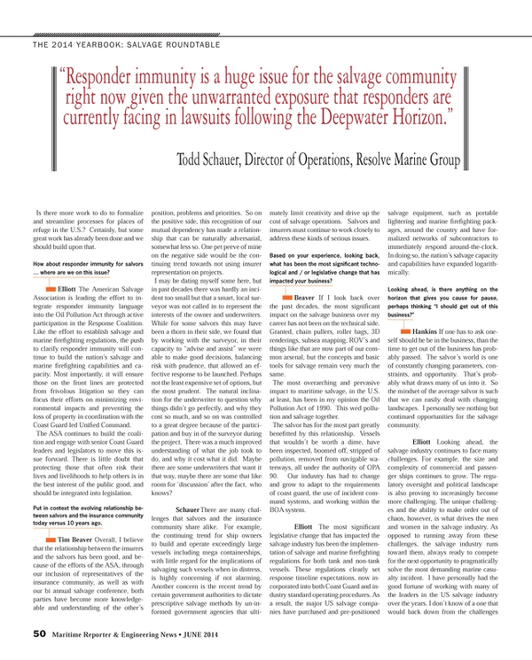 Maritime Reporter Magazine, page 50,  Jun 2014
