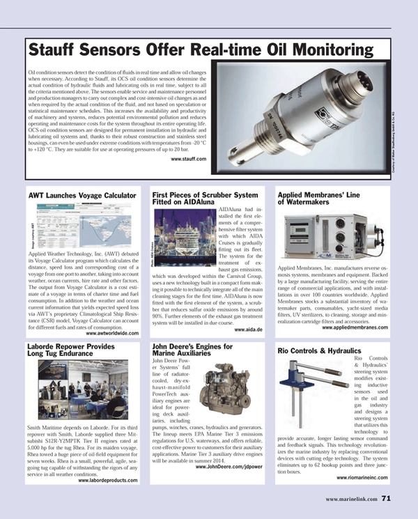 Maritime Reporter Magazine, page 71,  Jun 2014