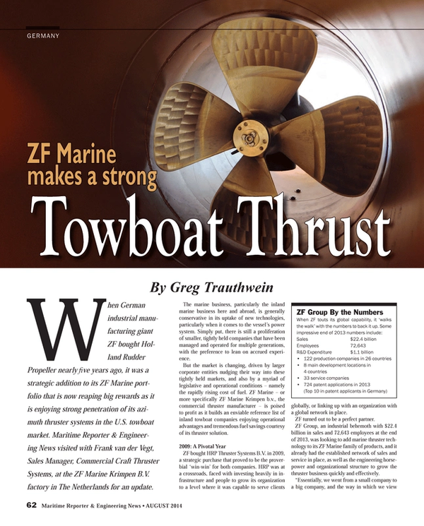 Maritime Reporter Magazine, page 62,  Aug 2014