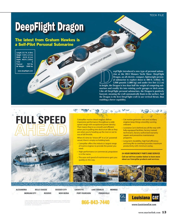 Maritime Reporter Magazine, page 13,  Sep 2014