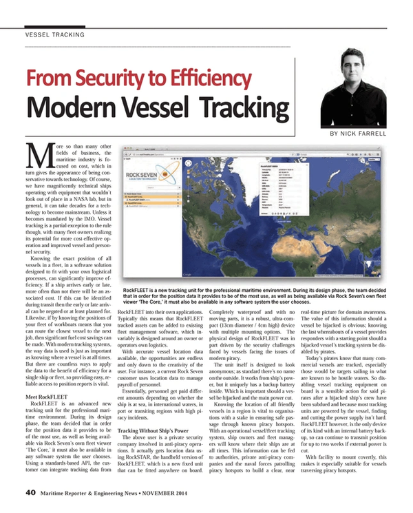 Maritime Reporter Magazine, page 40,  Nov 2014